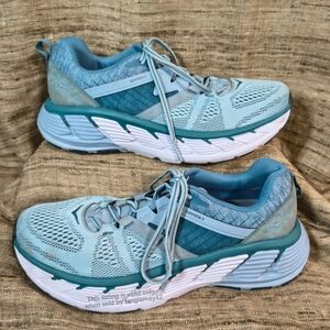 Hoka One One Womens Blue Gavoita 2 Running Sneakers Athletic Shoes Size US 10